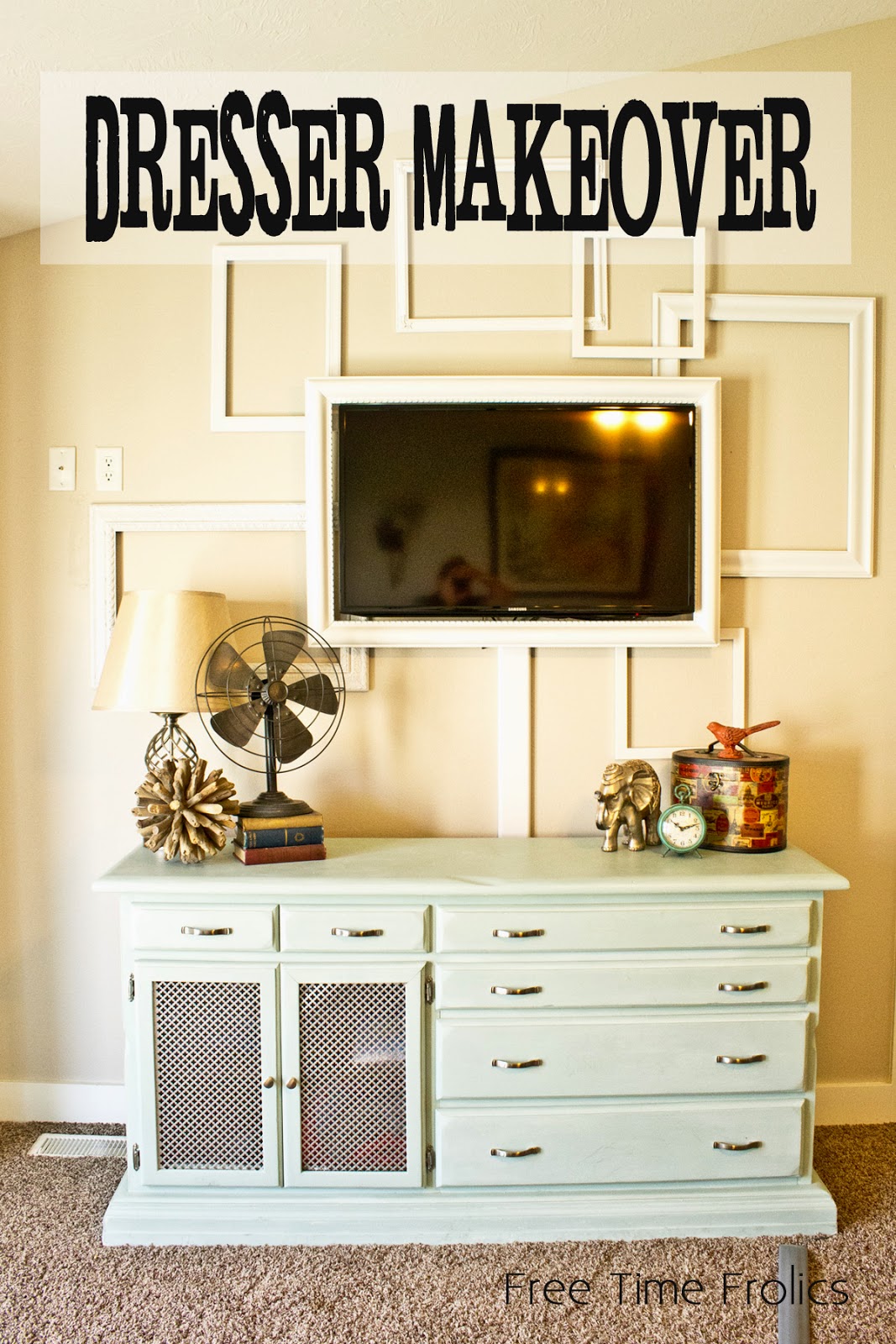 Dresser makeover with Annie Sloan paint www.freetimefrolics.om