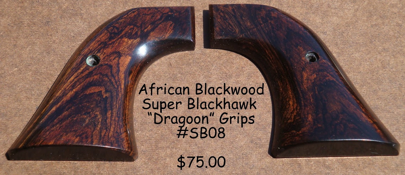 Tim's African Blackwood Super Blackhawk "dragoon" grips SB08