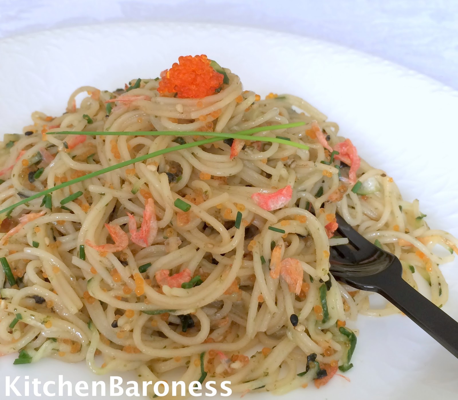KitchenBaroness Japanese Inspired Truffle Noodles With Tiny Sweet