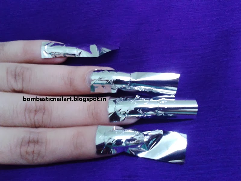 3. Red and Silver Foil Nail Art - wide 6