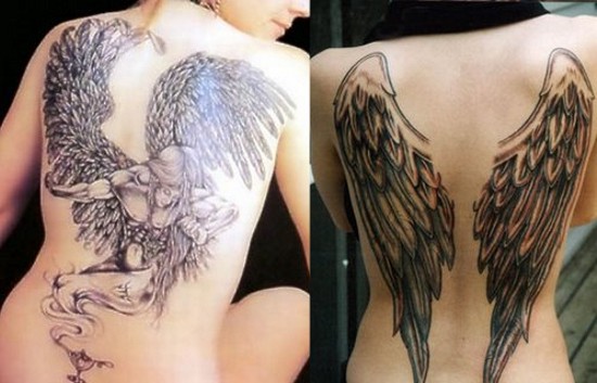cross with wings tattoo. cross and wings tattoo.