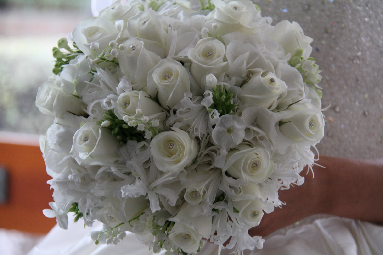 The Flower Magician All White Wedding Bouquet