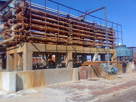 Sulfuric Acid Plant in Pakistan, Zimindar Chemical and Fertilizer (PVT) Limited, image by irfan, Acid cooling pipes/tower