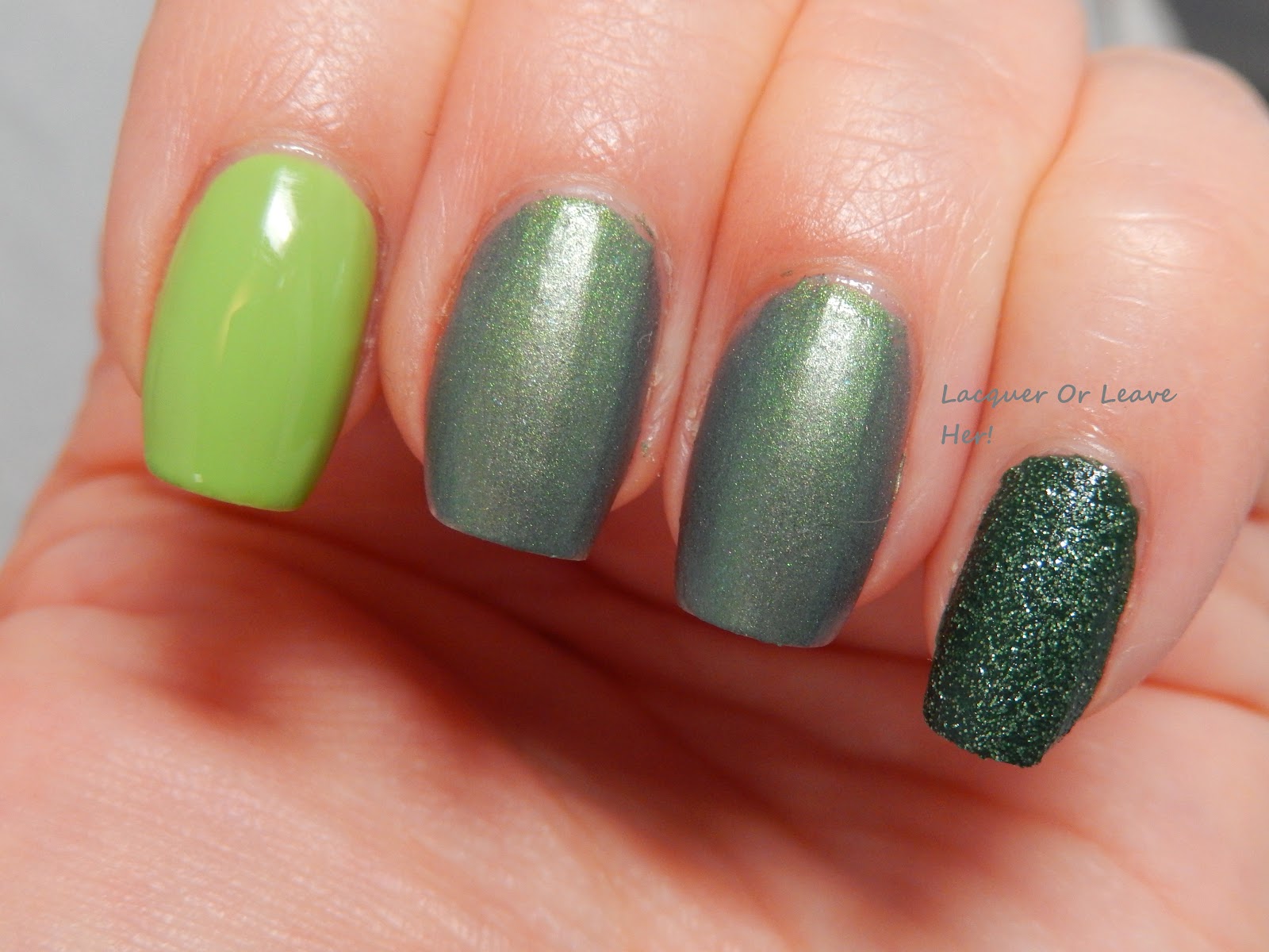 Lacquer or Leave Her! Before & After Green Skittle Serendipity