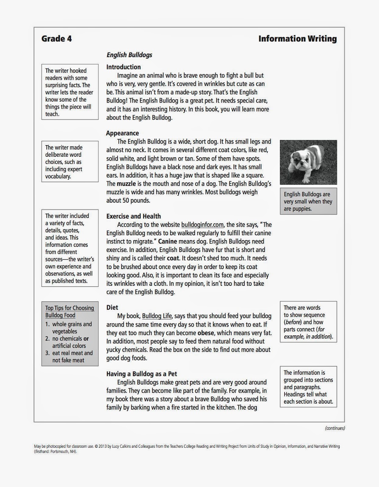 easTech: Design for Informational Writing