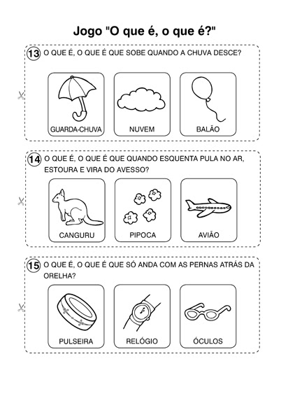 Atividades Escolares: Desafio o que é o que é