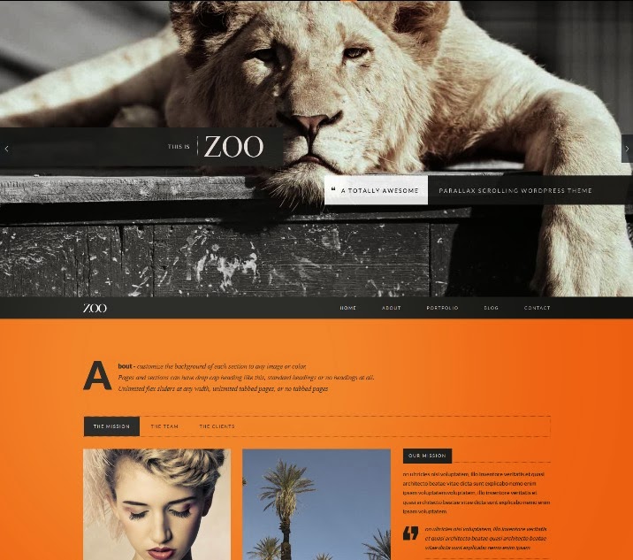 Zoo - Responsive One Page Parallax Theme