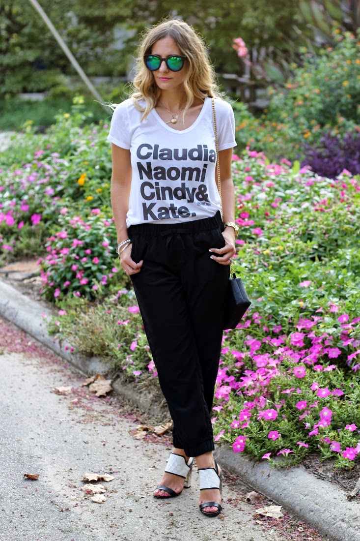 Slouchy Pants Outfit with High Heel Shoes
