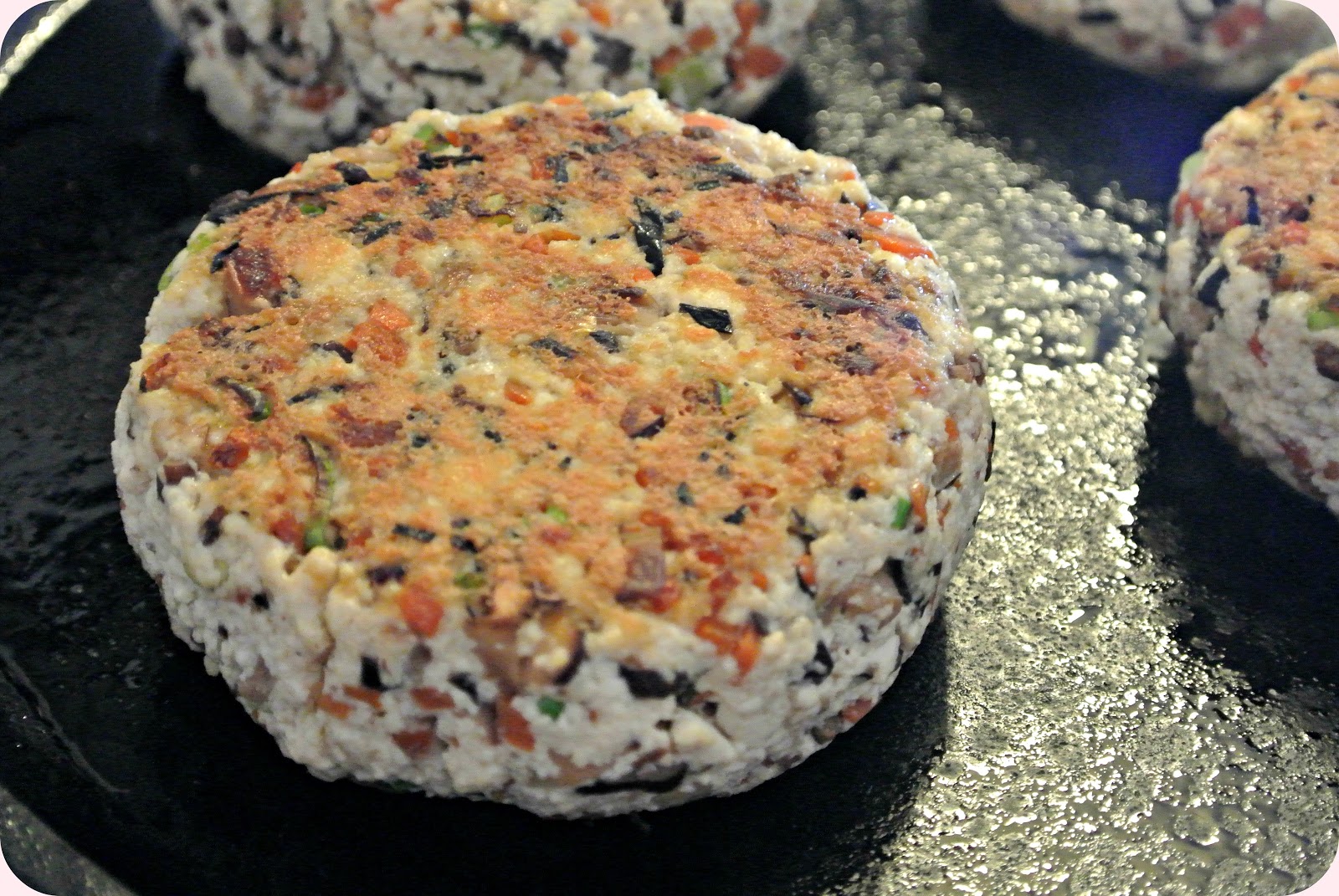 Berkshire Vegan tofu patties with kuzu glaze