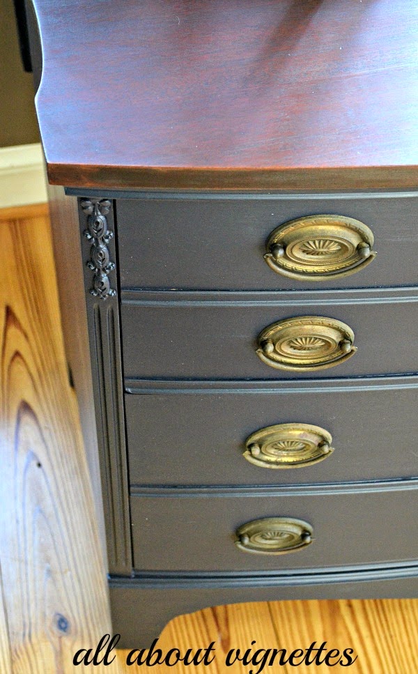 All About Bow Front Mahogany DresserBefore and After