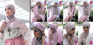 cara memakai jilbab pashmina terbaru