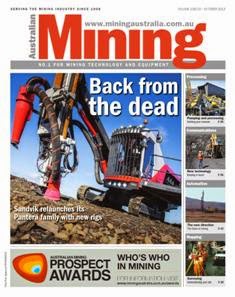 Australian Mining - October 2013 | ISSN 0004-976X | CBR 96 dpi | Mensile | Professionisti | Impianti | Lavoro | Distribuzione
Established in 1908, Australian Mining magazine keeps you informed on the latest news and innovation in the industry.