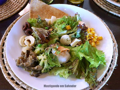 Creperia Mariposa: Prato com as opções do Buffet de Saladas Creperia Mariposa: Prato com as opções do Buffet de Saladas