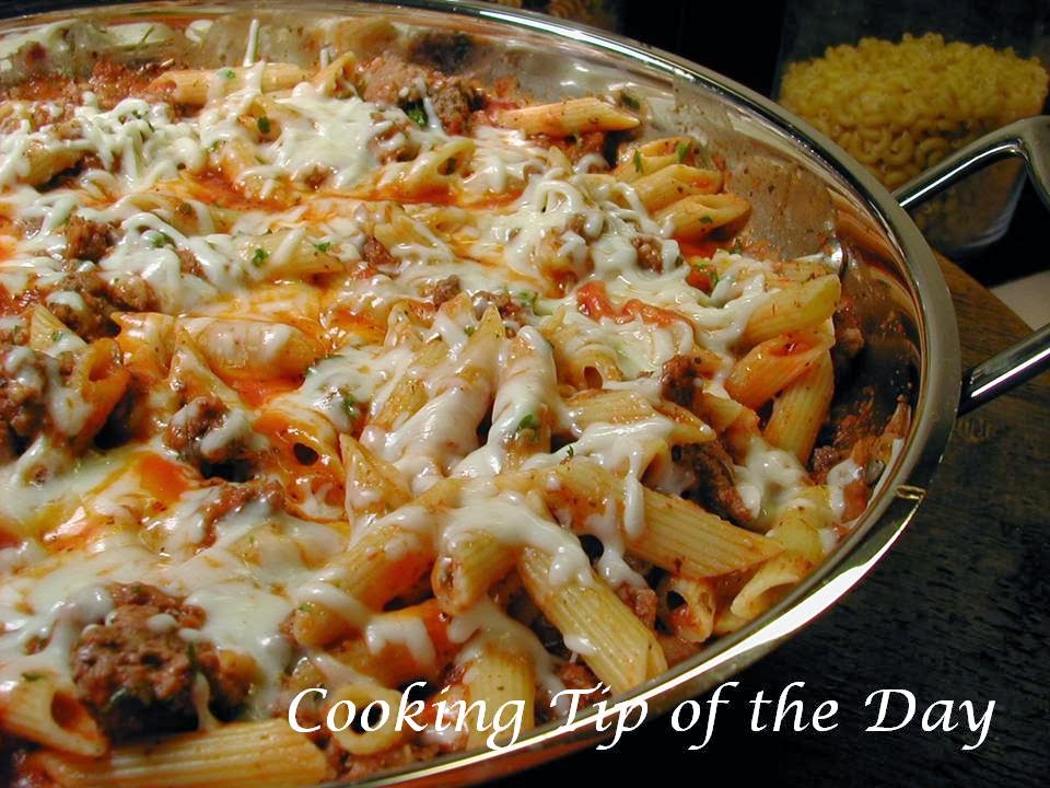 Cooking Tip of the Day Italian Ground Beef and Pasta Skillet