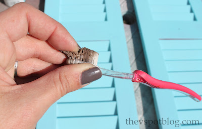 Use a toothbrush to flick paint for a spotted effect.