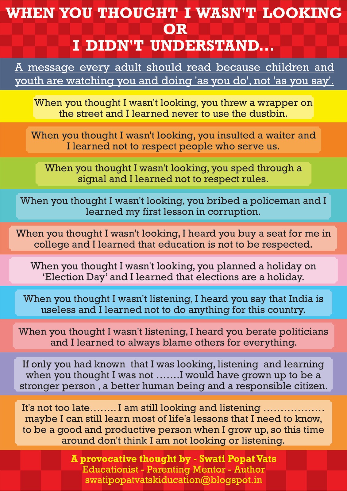 Swati Popat Vats - Kiducation: When You Thought I Wasn't Looking or I