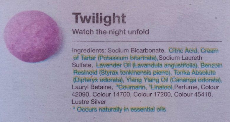 Lush Twilight Bath Bomb Ingredients
