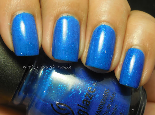 China Glaze Blue Sparrow Neon Over Wet n' Wild Listening To The Reed