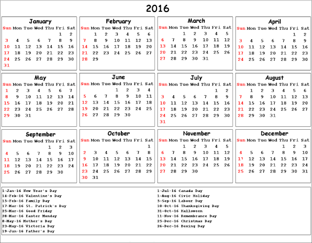 2016 Calendar with Catholic (Christian) Holidays, 2016 Monthly Calendar Template, 2016 catholic calendar with holidays, 2016 calendar with christian holidays Word Excel PDF Free
