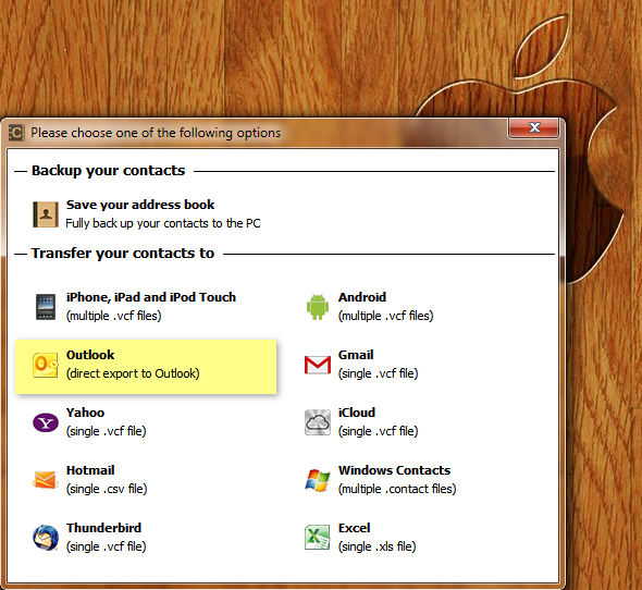 iPhone Contacts: How to import multiple vcards into Outlook
