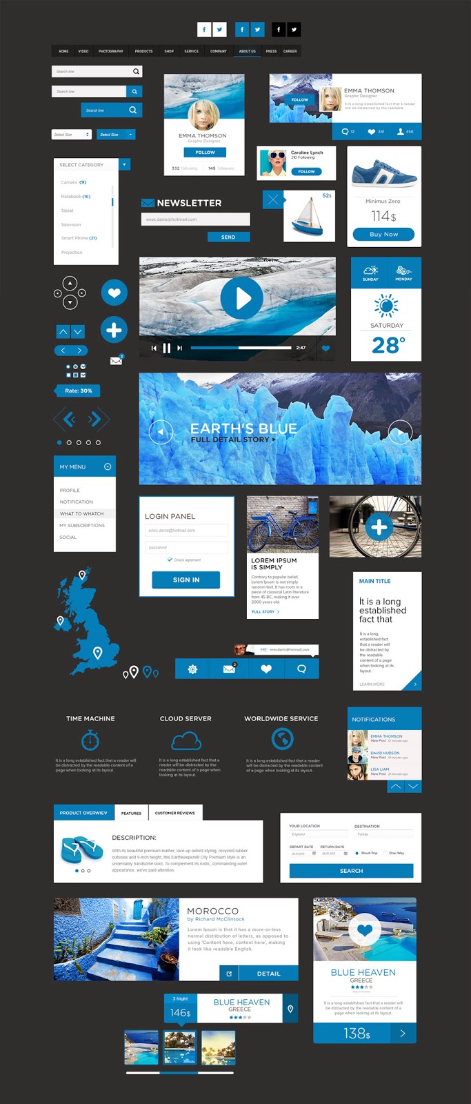 Free Flat UI Kit Free Flat UI Kit