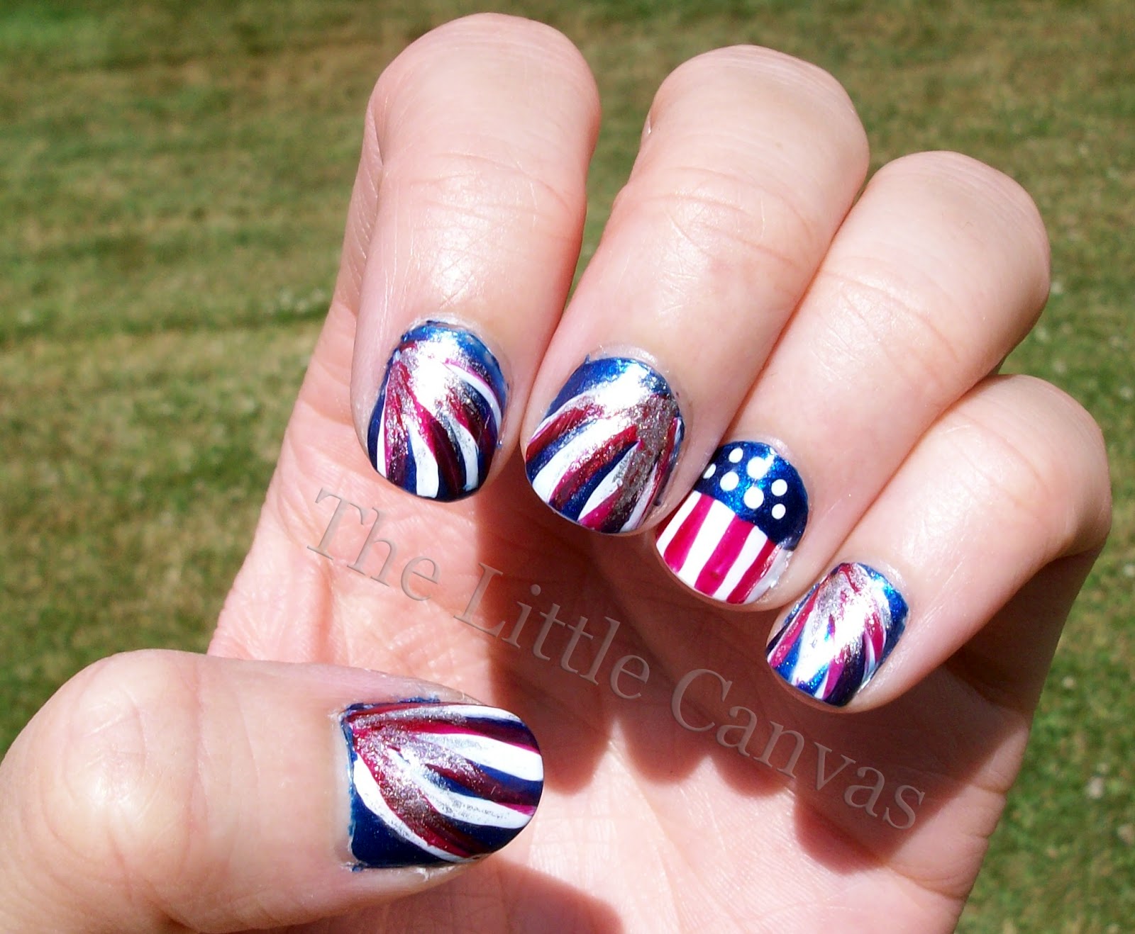 Firework Nail Art for the 4th of July - wide 2