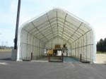 fabric covered buildings can be used for concrete pours, temporary warehouses, and many other things