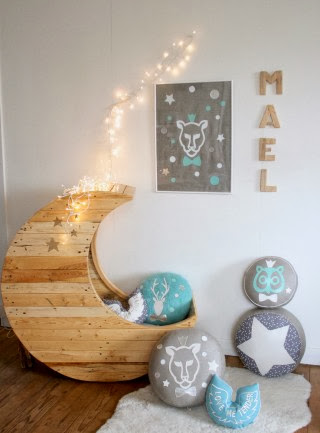 Dormitorio de bebes: cuna para bebes cuna media luna para bebes