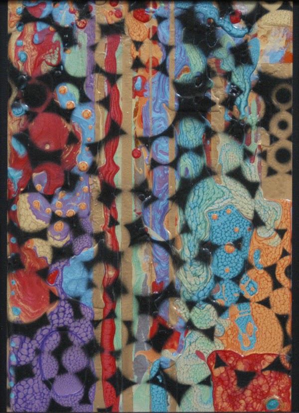 Retro painting by Sandra Duran Wilson lacquer painting by Sandra Duran Wilson