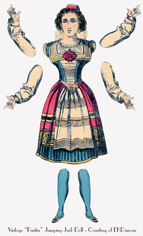 ekduncan my fanciful muse gypsy vintage french pantine paper dolls