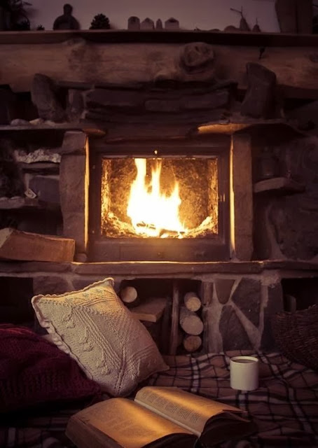 Winter break A cozy winter break with coffee mug and book