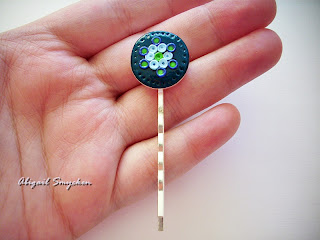 polymer clay, hairpin