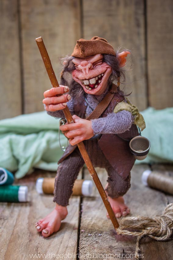 OOAK criatura fantástica pixie de la maleza duende del bosque