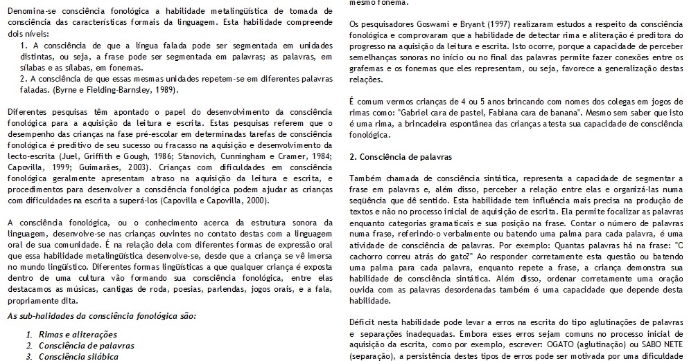 Artigo sobre letramento