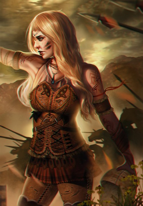 As fantásticas ilustrações com personagens femininas de Emily Chen Emily Chen aStripedUnicorn deviantart ilustrações fantasia mulheres elfas personagens femininas
