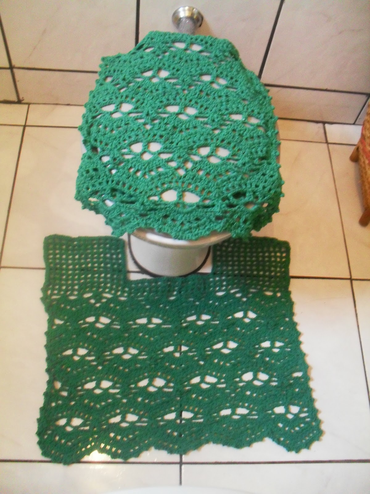 Crochê da Keity Jogo de banheiro verde -> Croche Banheiro Simples Crochê da Keity Jogo de banheiro verde -> Croche Banheiro Simples