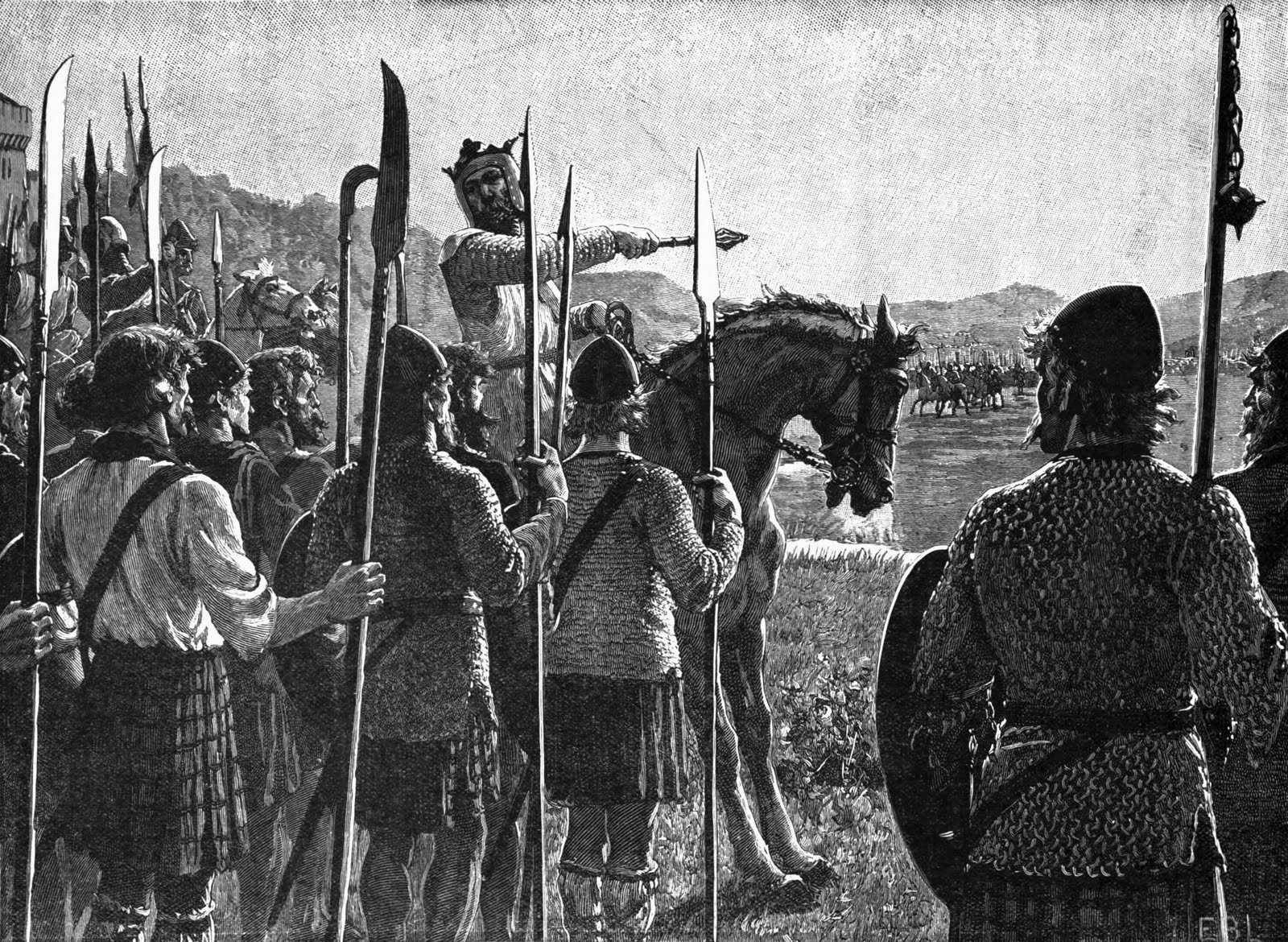 Robert the Bruce reviewing His Troops Before the Battle of Bannockburn