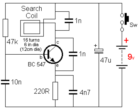 gold detector schematic diy circuits gr