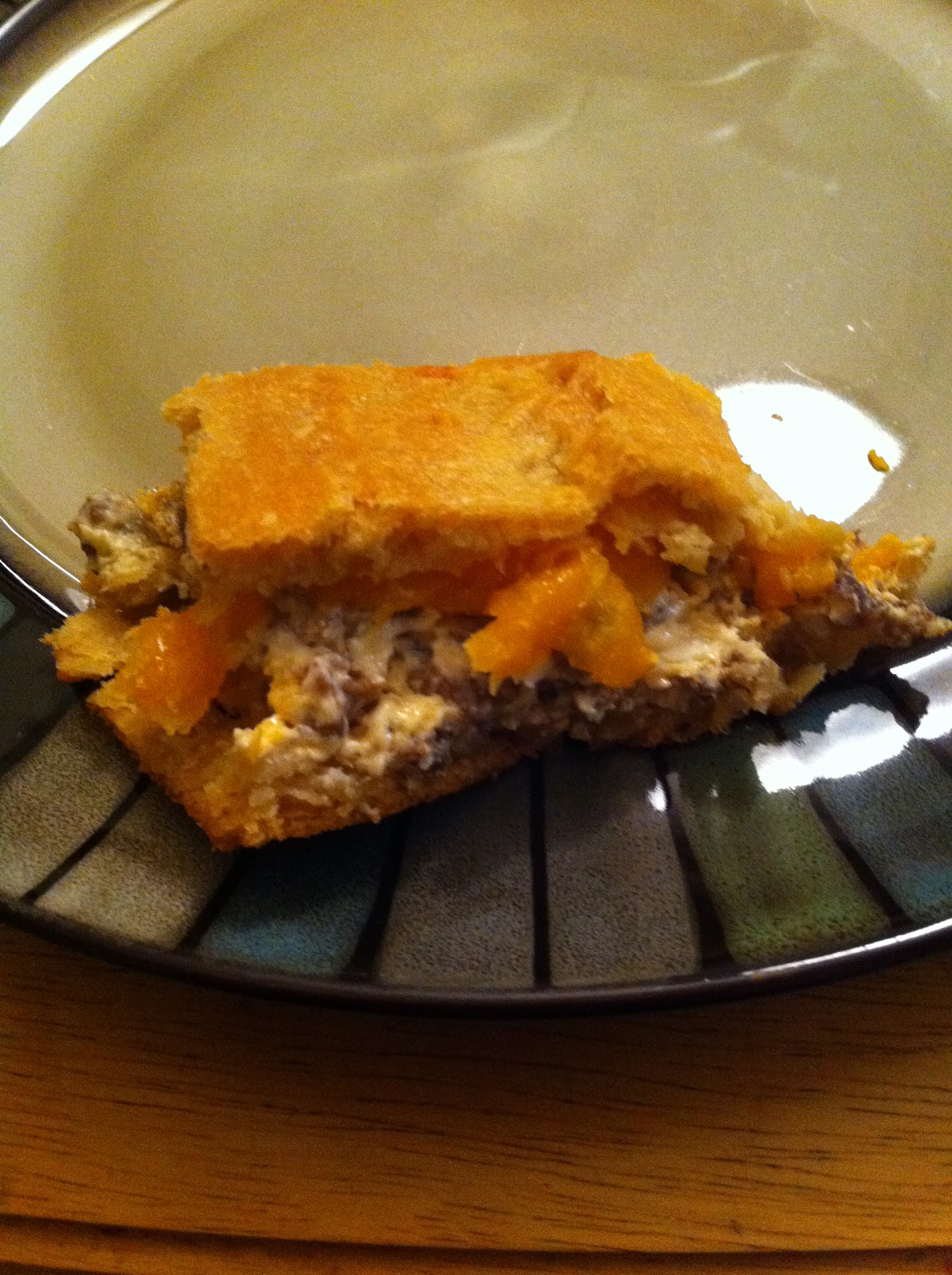 BENTLEY, LIKE THE CAR Sausage & Cheese Crescent Squares