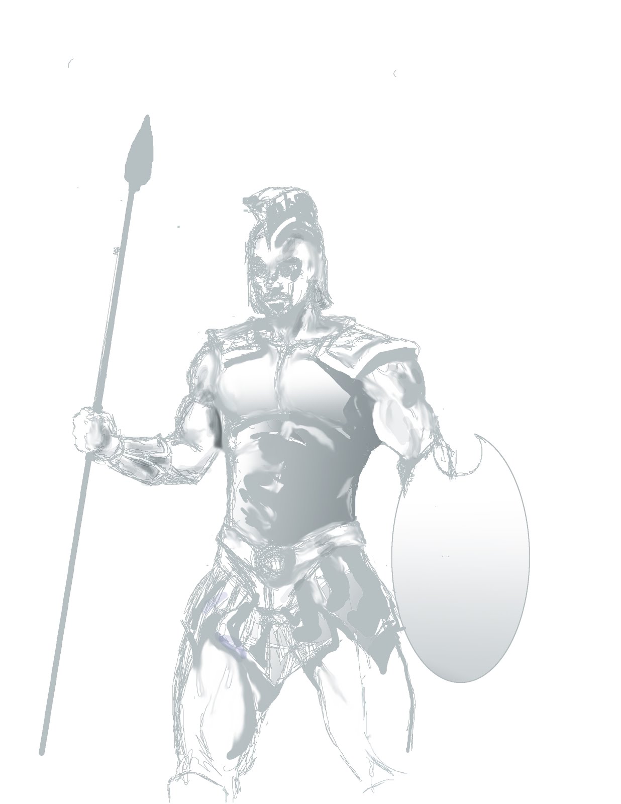 Greek Warrior Sketch