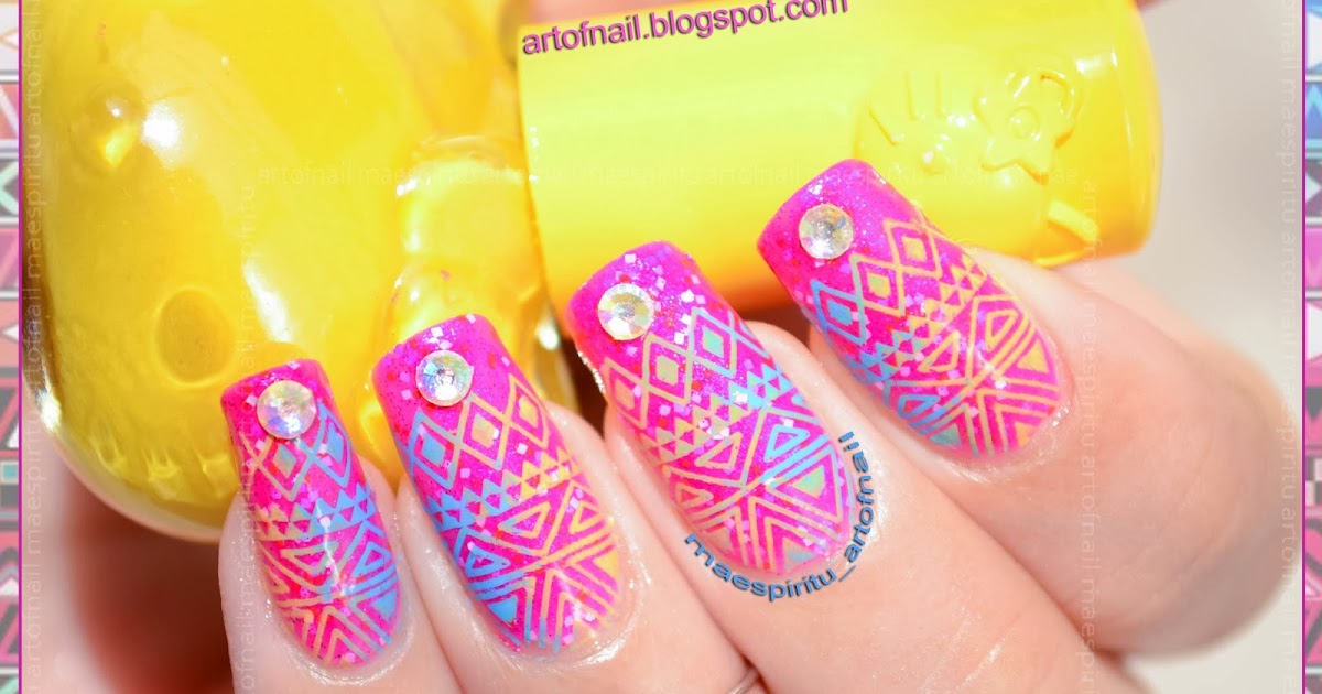 2. 25 Aztec Nail Art Designs for Summer - wide 5