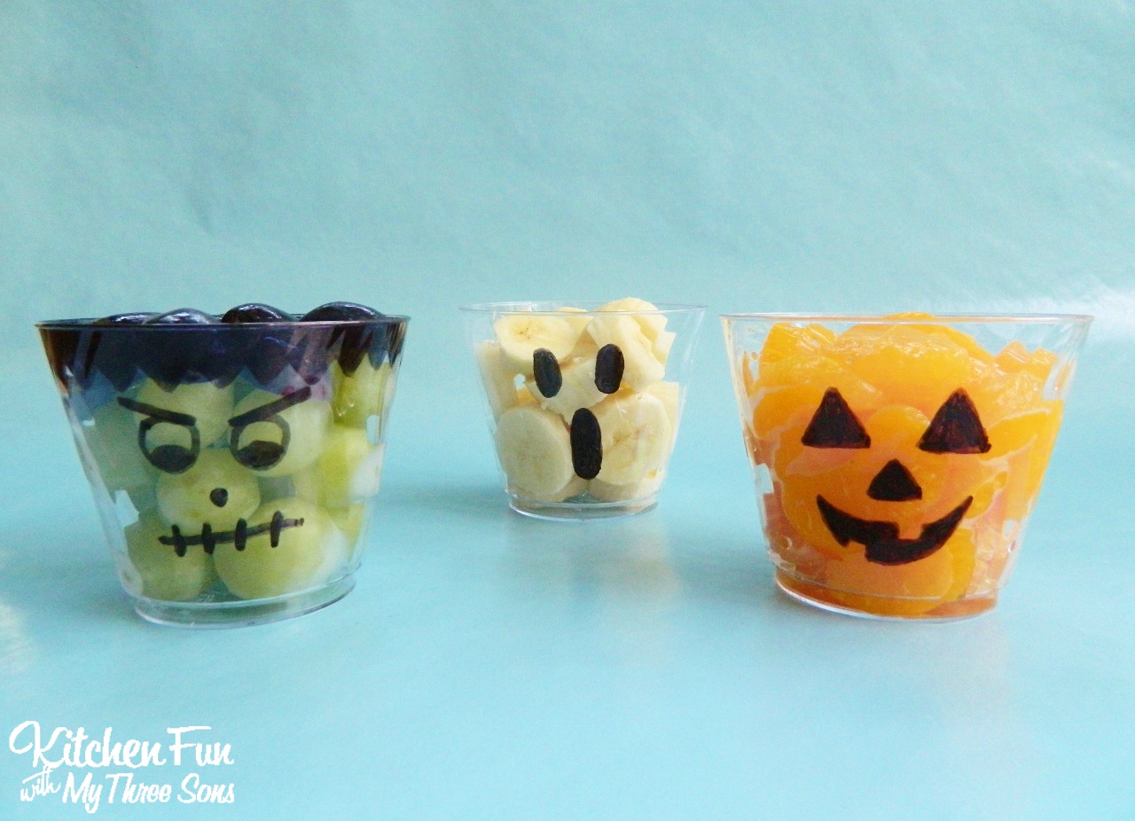Kitchen Fun With My 3 Sons Halloween Frightening Fruit Cups