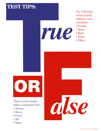 true false images