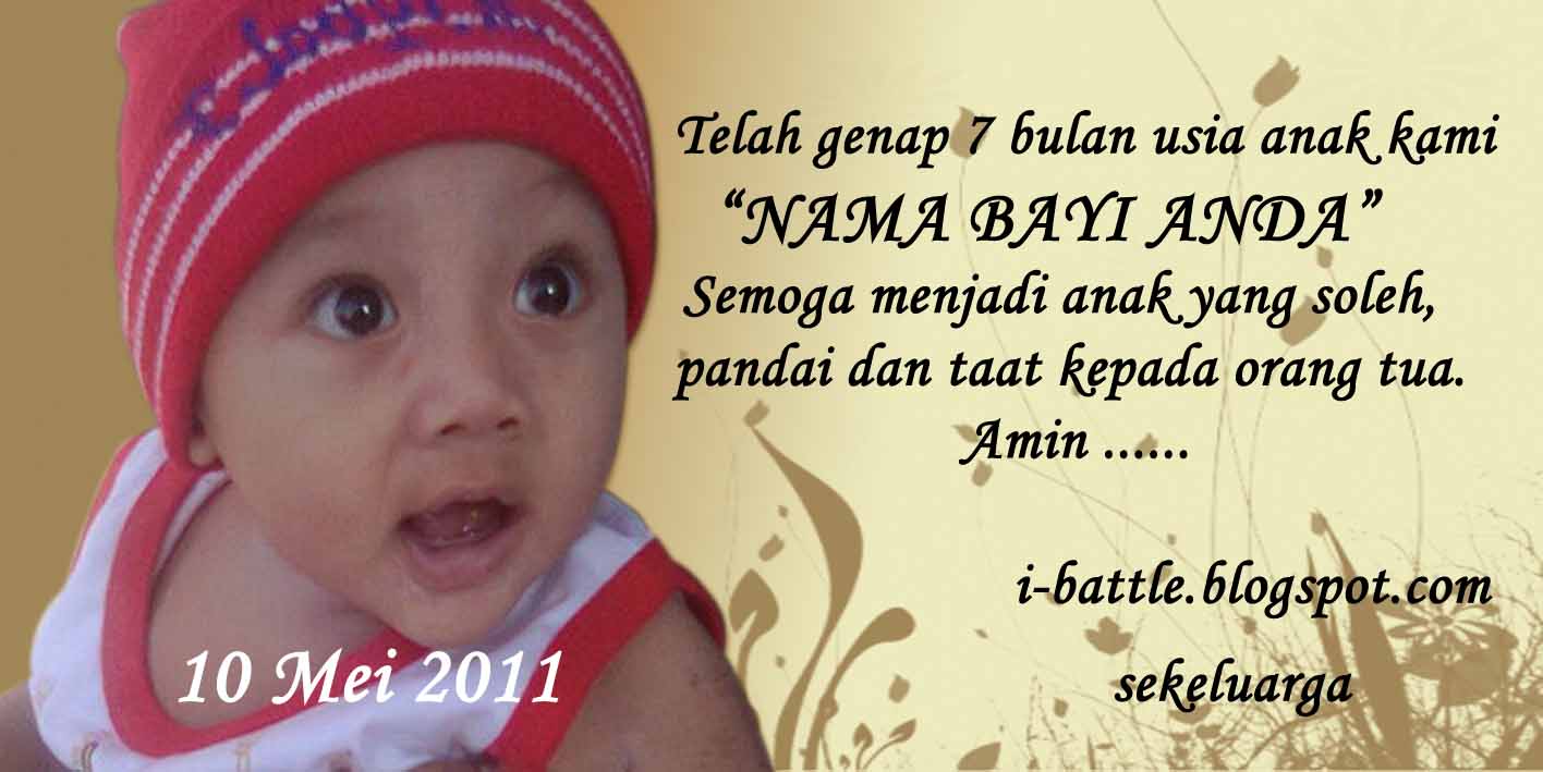 Contoh Ucapan 7 Bulanan Kelahiran Bayi Battle Blog