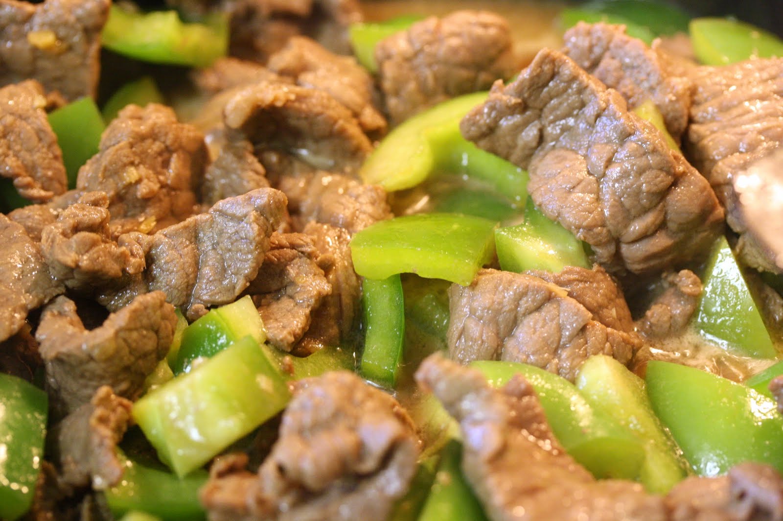 Green Pepper Steak Saving Room for Dessert