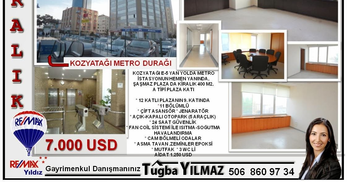 KOZYATAĞI KİRALIK GAYRİMENKULLER KİRALIK PLAZA