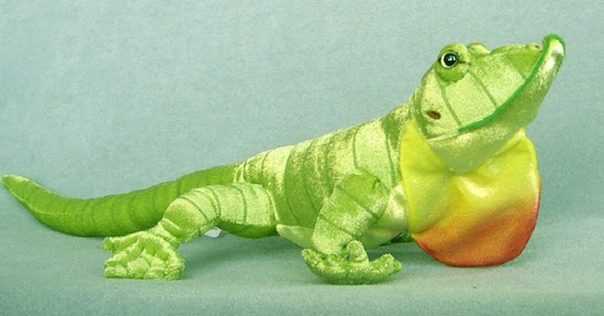 green lizard stuffed animal