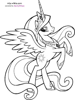 Princess Celestia jumping coloring pages
