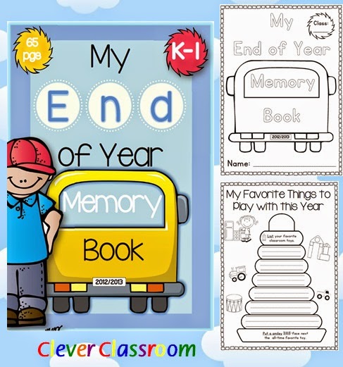 Clever Classroom's End of Year Memory Book K-1