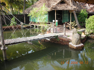 bridge leading to the resort